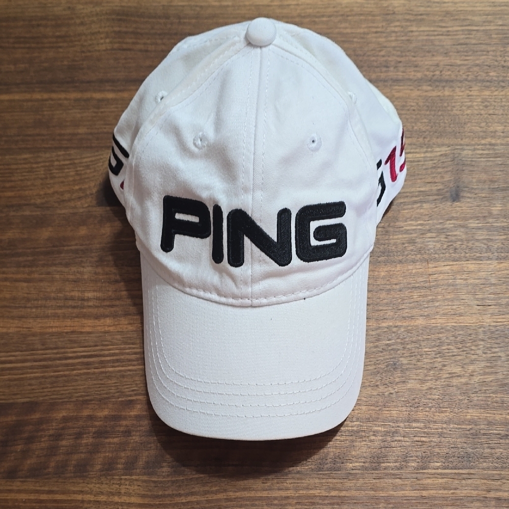 Ping White Cap with Black Logo